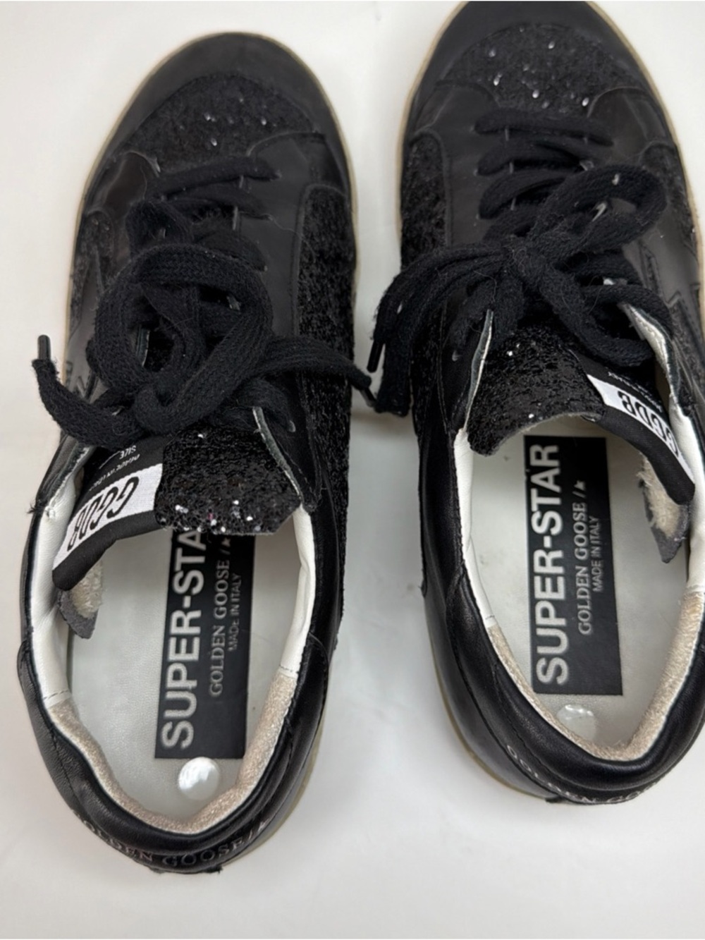 Golden Goose Black Glitter Star Low-Top Sneakers - Picture 4 of 7
